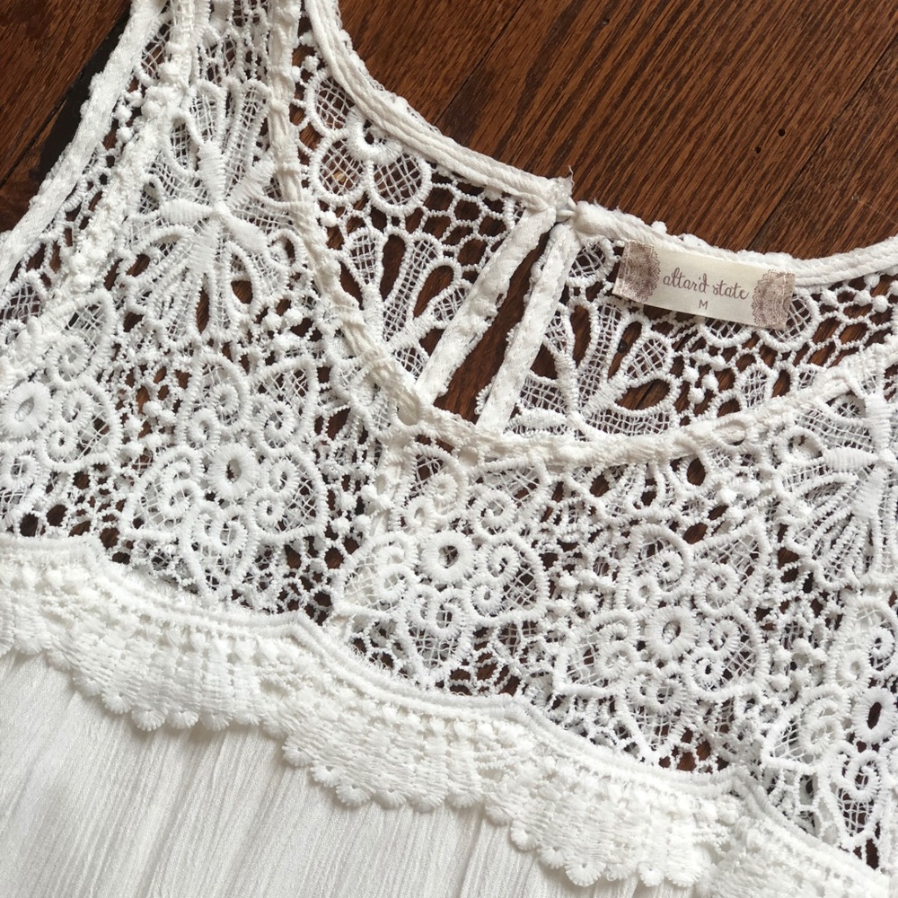 Altar’d State Ivory Babydoll Dress